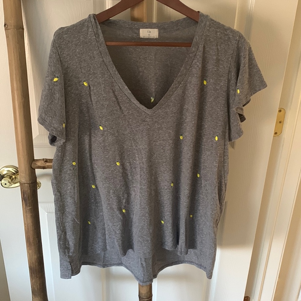 Grey shirt with lemons from Anthro